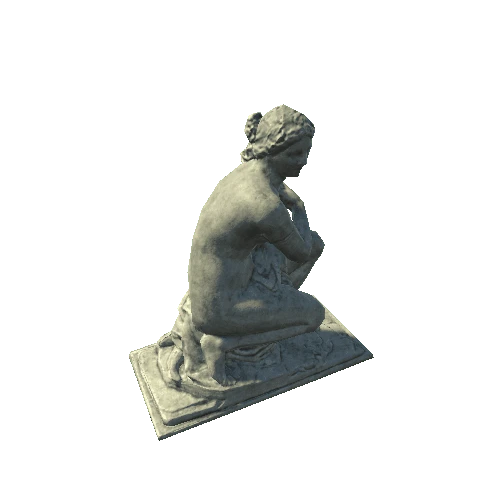 Statue Kneeling Woman Marble Mobile